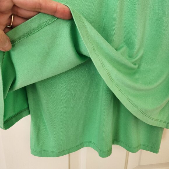 Kettlewell Colours Sleeveless Layered V-Neck Lime Green Tank Top Casual Spring - Picture 3 of 8